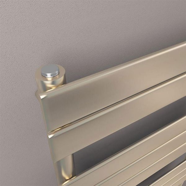 Eastbrook Staverton 1200 x 600 Tube on Tube Brushed Brass Towel Rail #3