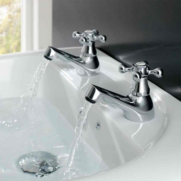 Eastbrook Stenhouse Chrome Basin Pillar Taps