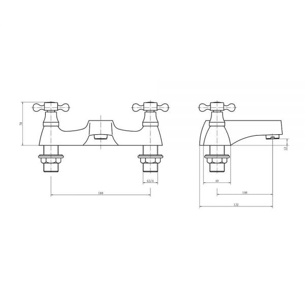 Eastbrook Stenhouse Chrome Bath Filler Tap #2
