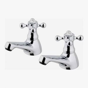 Eastbrook Stenhouse Chrome Bath Pillar Taps