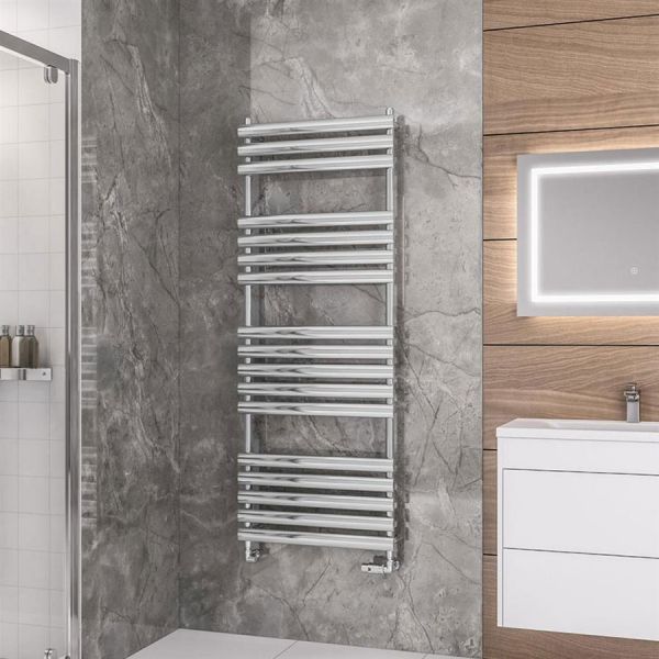 Eastbrook Tunstall 1600 x 600 Chrome Designer Towel Rail #2