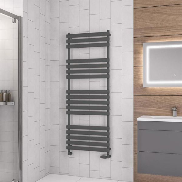 Eastbrook Tunstall 1600 x 600 Matt Anthracite Designer Towel Rail #2