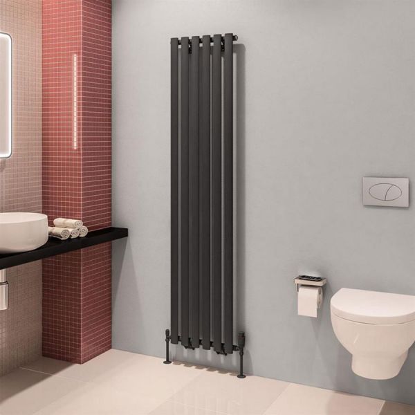 Eastbrook Tunstall 1800 x 420 Matt Anthracite Designer Radiator #2