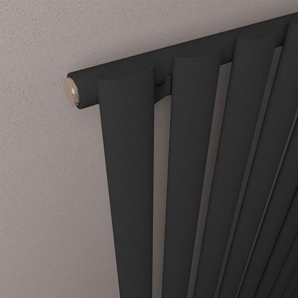 Eastbrook Tunstall 600 x 1179 Matt Black Designer Radiator #3