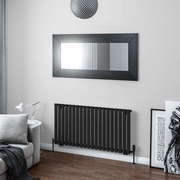Eastbrook Tunstall 600 x 1179 Matt Black Designer Radiator #2