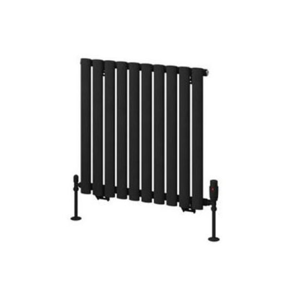 Eastbrook Tunstall 600 x 589 Matt Black Designer Radiator