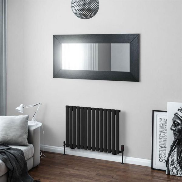 Eastbrook Tunstall 600 x 825 Matt Black Designer Radiator #2