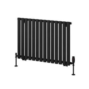 Eastbrook Tunstall 600 x 825 Matt Black Designer Radiator