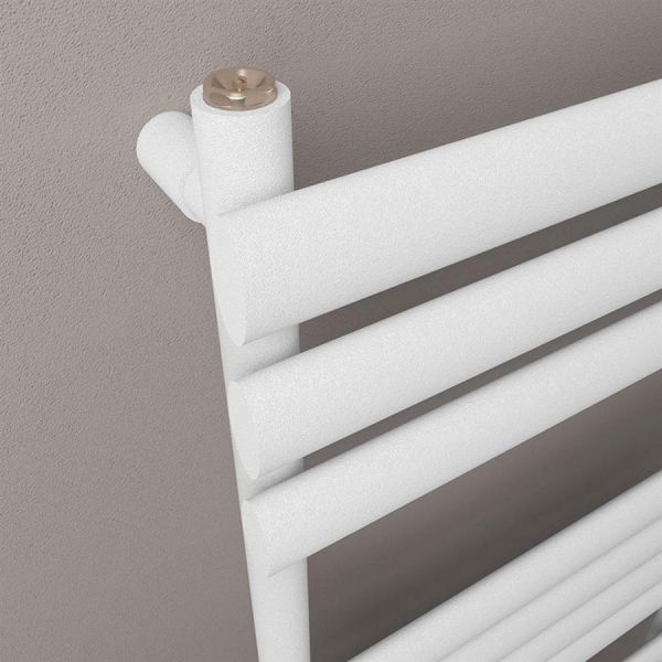 Eastbrook Tunstall 800 x 500 Matt White Designer Towel Rail #3