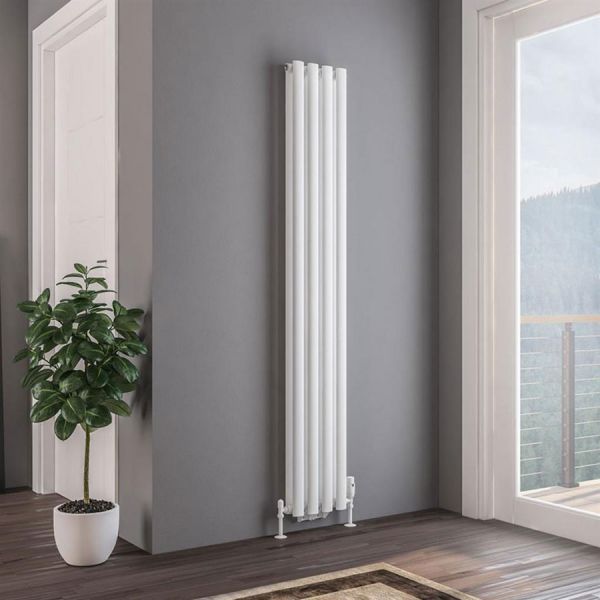 Eastbrook Tunstall Double 1800 x 280 Matt White Designer Radiator #2