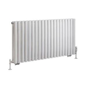 Eastbrook Tunstall Double 600 x 1179 Matt White Designer Radiator