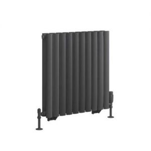 Eastbrook Tunstall Double 600 x 589 Matt Anthracite Designer Radiator