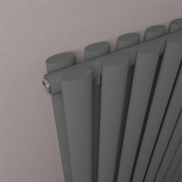 Eastbrook Tunstall Double 600 x 825 Matt Anthracite Designer Radiator #3