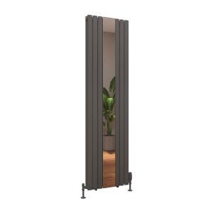 Eastbrook Tunstall Double Mirror 1800 x 500 Matt Anthracite Designer Radiator
