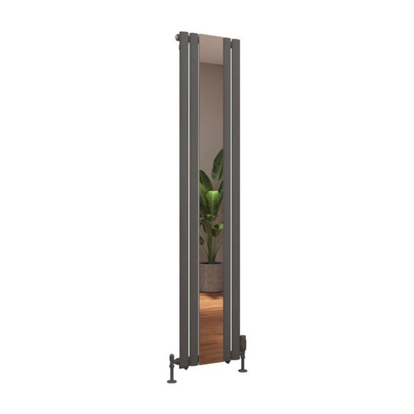Eastbrook Tunstall Mirror 1800 x 380 Matt Anthracite Designer Radiator