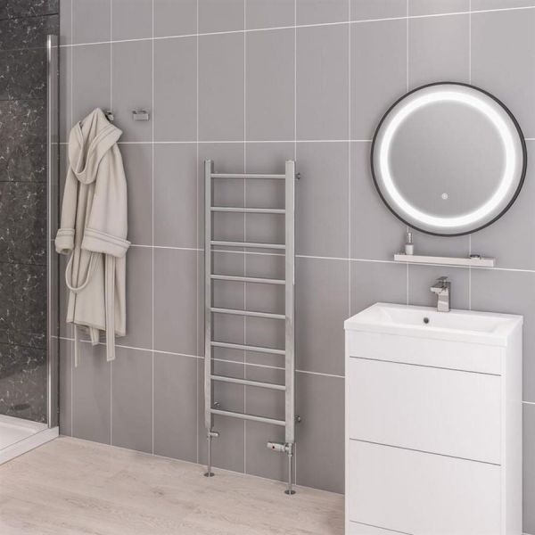 Eastbrook Tuscan 1200 x 450 Straight Chrome Towel Rail #2