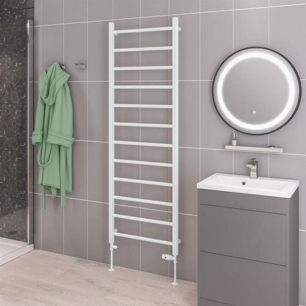 Eastbrook Tuscan 1750 x 600 Straight GLOSS WHITE Towel Rail #2