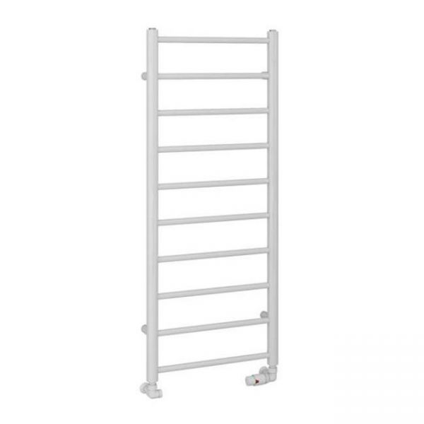 Eastbrook Tuscan Round 1200 x 500 Gloss White Towel Rail
