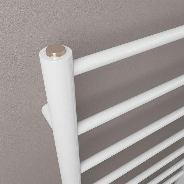 Eastbrook Tuscan Round 1200 x 600 Gloss White Towel Rail #3
