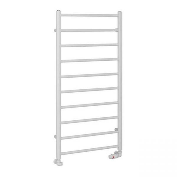 Eastbrook Tuscan Round 1200 x 600 Gloss White Towel Rail