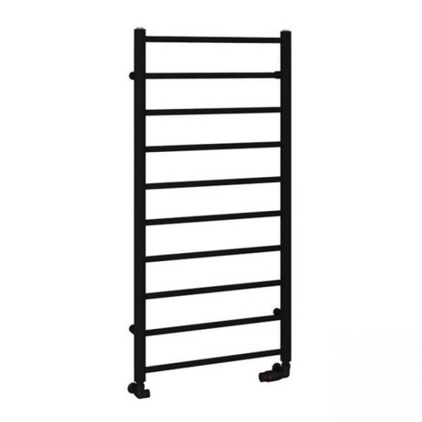 Eastbrook Tuscan Round 1200 x 600 Matt Black Towel Rail
