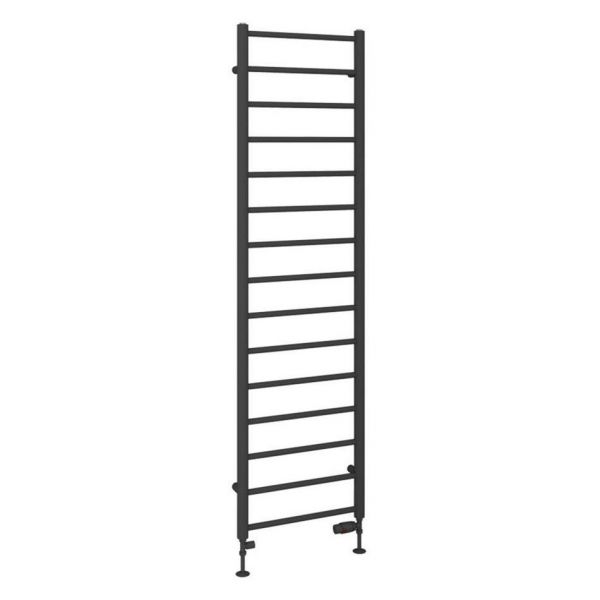 Eastbrook Tuscan Round 1800 x 500 Matt Anthracite Towel Rail