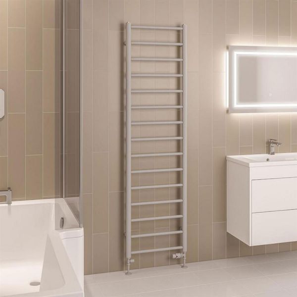 Eastbrook Tuscan Round 1800 x 500 Matt Grey Towel Rail #2