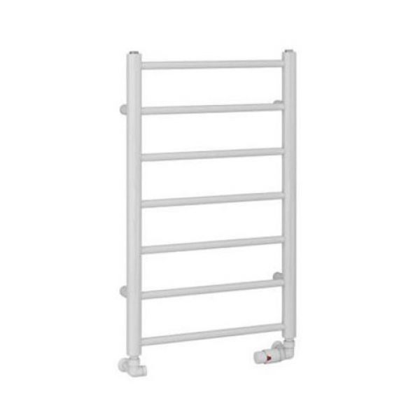 Eastbrook Tuscan Round 800 x 500 Gloss White Towel Rail
