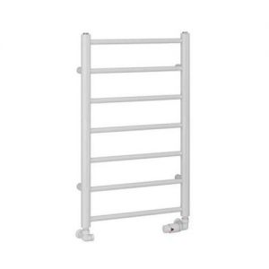 Eastbrook Tuscan Round 800 x 500 Gloss White Towel Rail