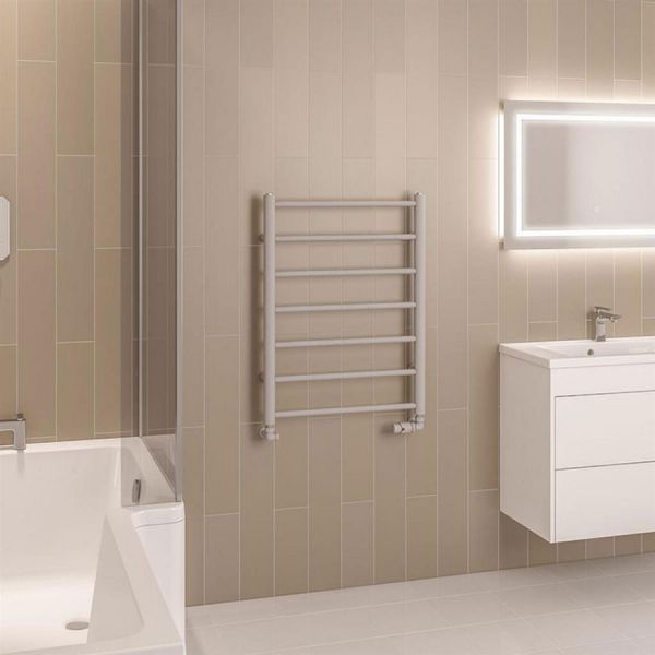 Eastbrook Tuscan Round 800 x 600 Matt Grey Towel Rail #2