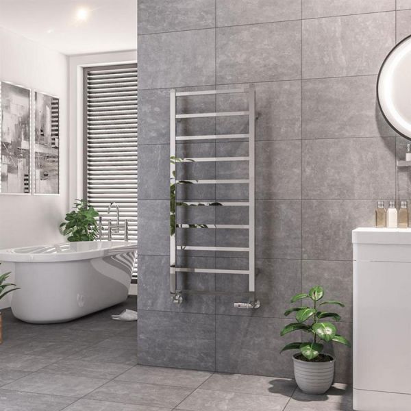 Eastbrook Tuscan Square 1200 x 500 Chrome Towel Rail #2