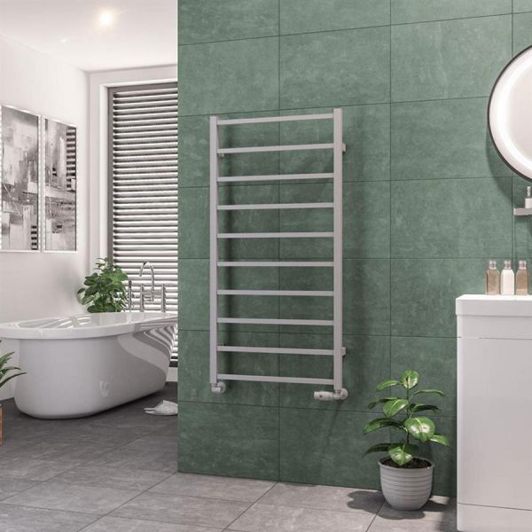 Eastbrook Tuscan Square 1200 x 600 Matt Grey Towel Rail #2