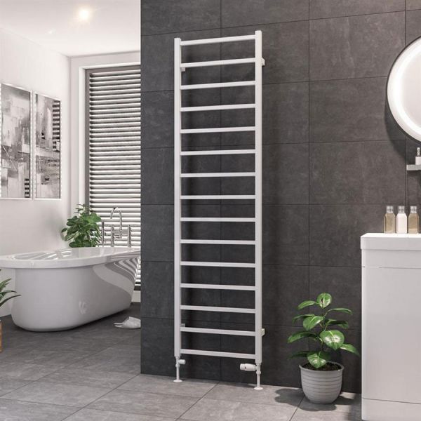 Eastbrook Tuscan Square 1800 x 500 Gloss White Towel Rail #2