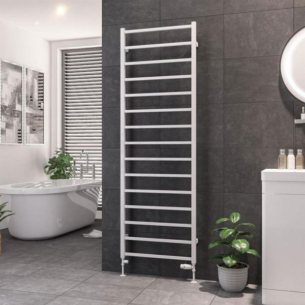 Eastbrook Tuscan Square 1800 x 600 Gloss White Towel Rail #2