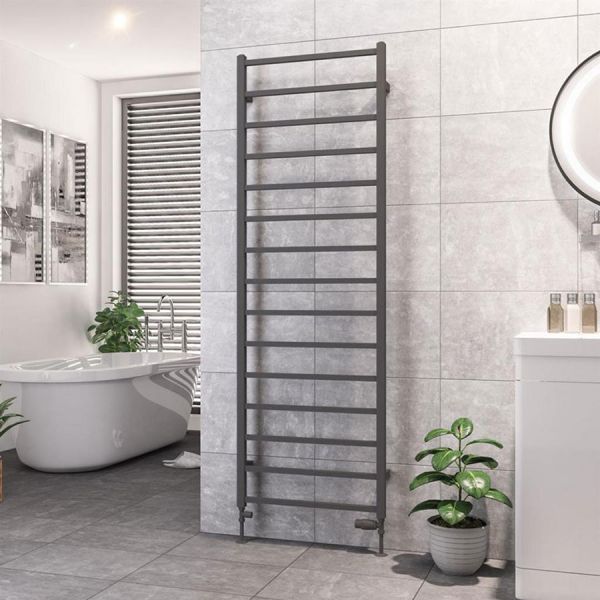 Eastbrook Tuscan Square 1800 x 600 Matt Anthracite Towel Rail #2