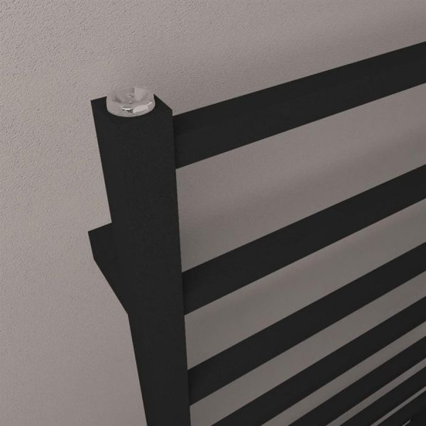 Eastbrook Tuscan Square 1800 x 600 Matt Black Towel Rail #3