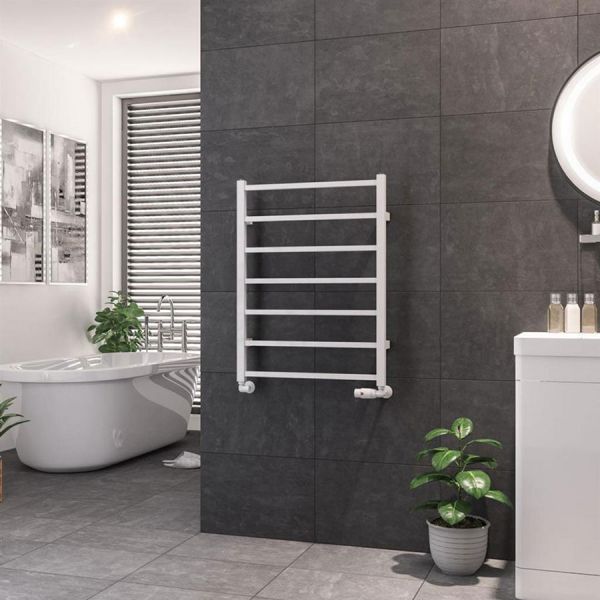 Eastbrook Tuscan Square 800 x 600 Gloss White Towel Rail #2