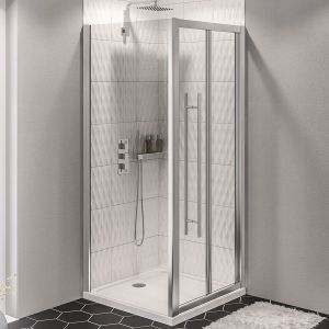 Eastbrook Vantage 2000 Chrome Bifold Shower Door 1000mm