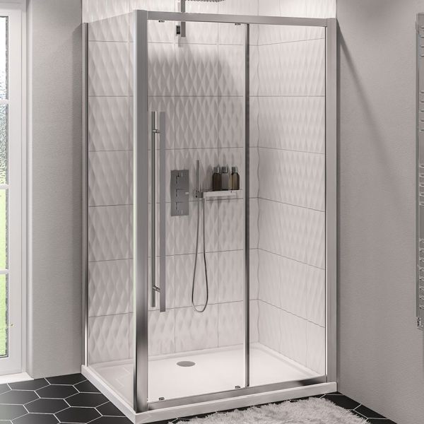 Eastbrook Vantage 2000 Chrome Sliding Shower Door 1700mm