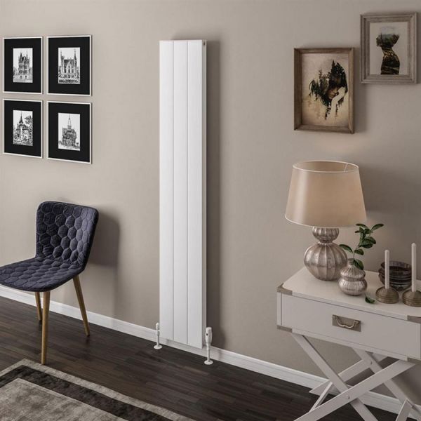 Eastbrook Vesima 1800 x 303 Matt White Aluminium Designer Radiator #2