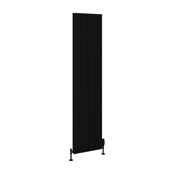 Eastbrook Vesima 1800 x 403 Matt Black Aluminium Designer Radiator