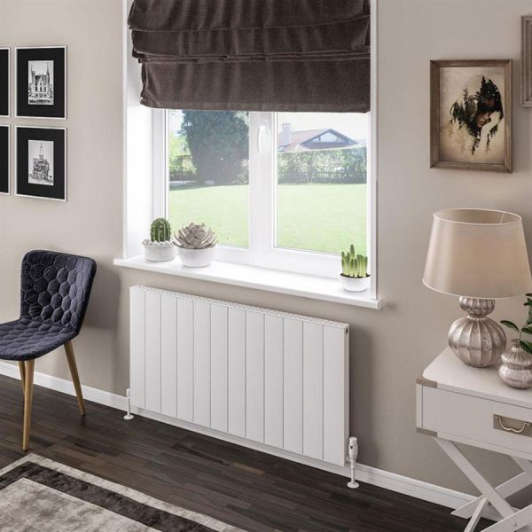 Eastbrook Vesima 600 x 1203 Matt White Aluminium Designer Radiator #2