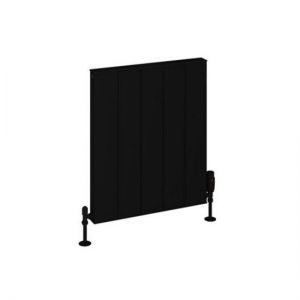 Eastbrook Vesima 600 x 503 Matt Black Aluminium Designer Radiator