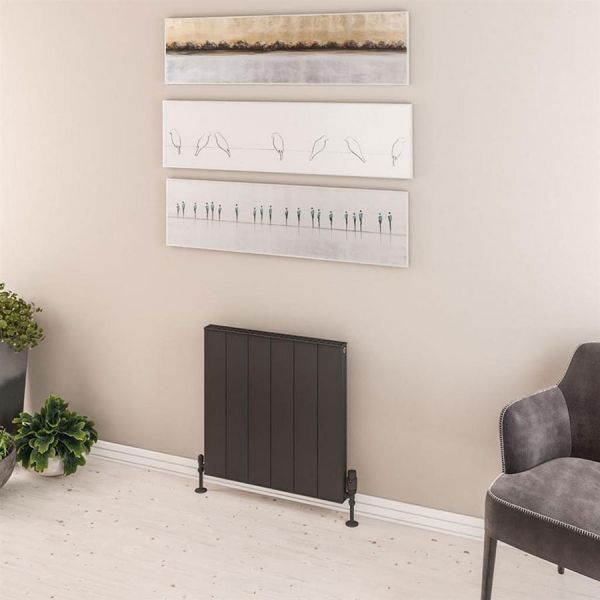 Eastbrook Vesima 600 x 603 Matt Anthracite Aluminium Designer Radiator #2