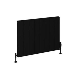 Eastbrook Vesima 600 x 803 Matt Black Aluminium Designer Radiator