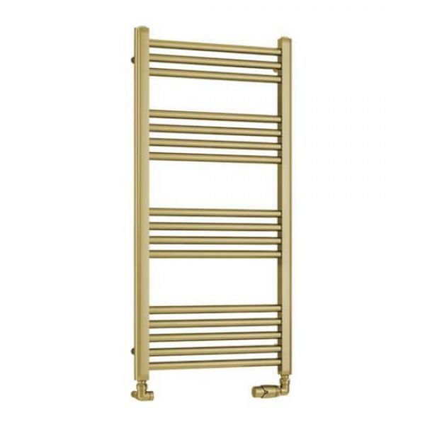 Eastbrook Wendover 1000 x 500 Straight Brushed Brass Towel Rail