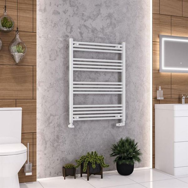 Eastbrook Wendover 1000 x 750 Straight White Gloss Towel Rail #2