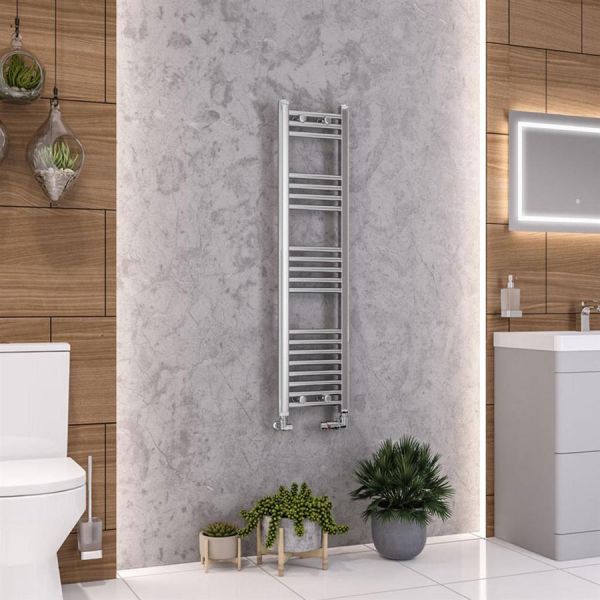 Eastbrook Wendover 1200 x 300 Straight Chrome Towel Rail #2