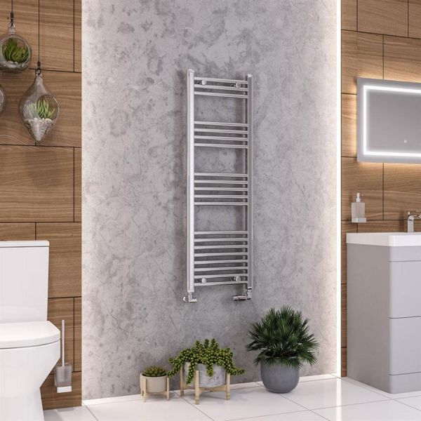 Eastbrook Wendover 1200 x 400 Straight Chrome Towel Rail #2
