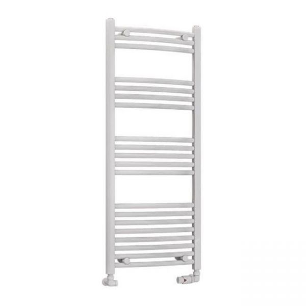 Eastbrook Wendover 1200 x 500 Curved White Towel Rail